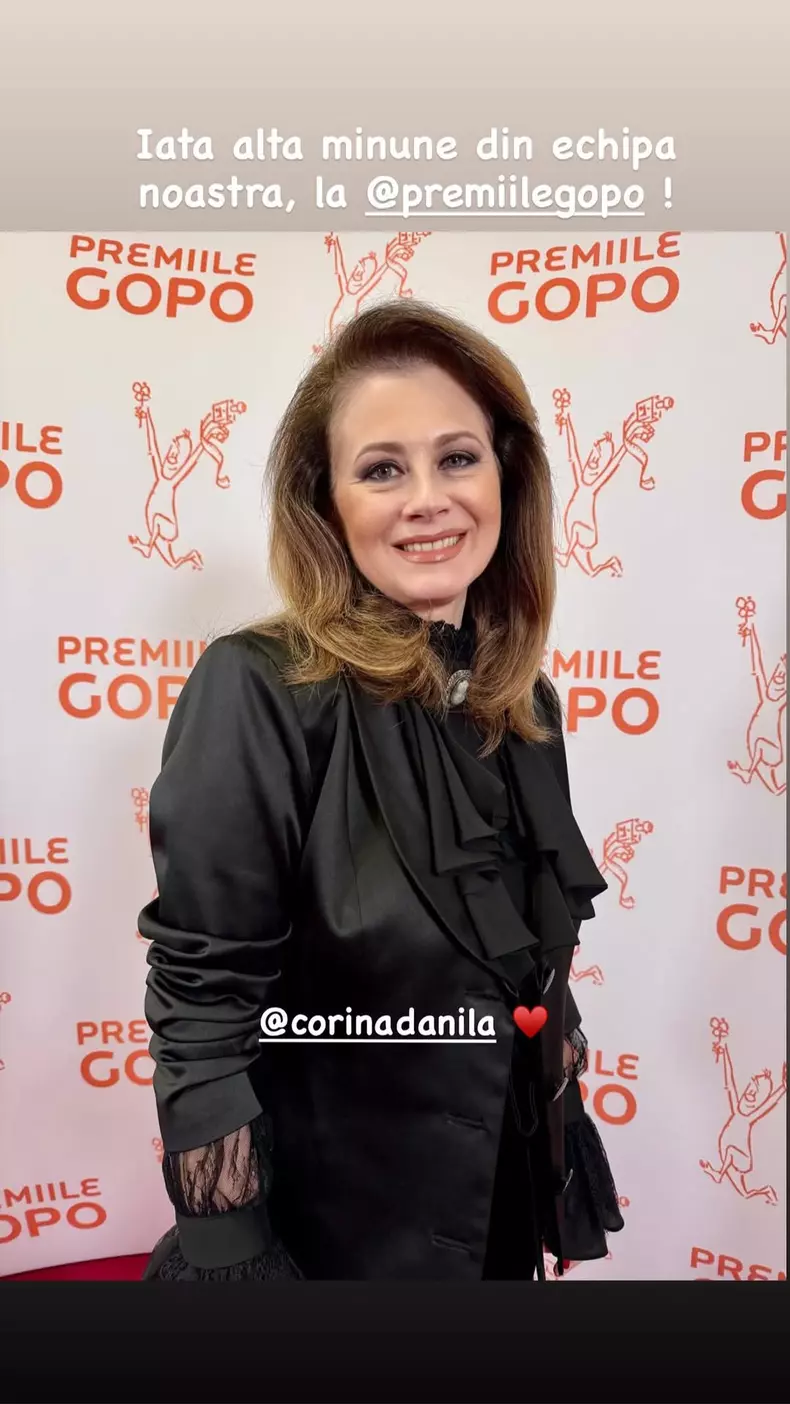 Corina Dănilă la Premiile Gopo 2026