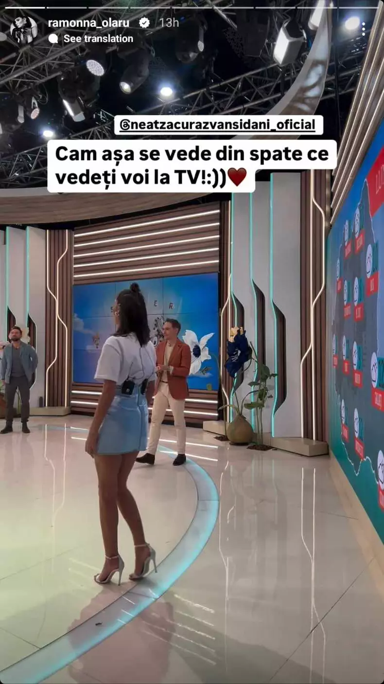 Ramona Olaru dezvăluie ceea ce nu se vede la TV imagini din culisele emisiunii Neatza cu Răzvan și Dani (2)