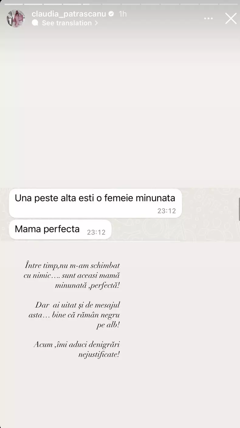 Claudia Pătrășcanu - mesaje Gabi Bădălău (3)