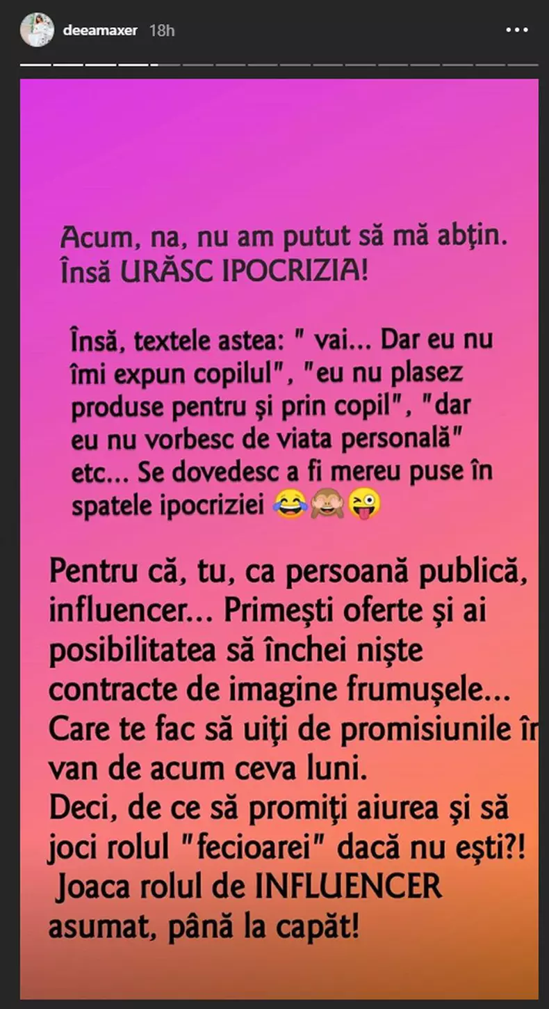 Deea Maxer, despre Cristina Ich