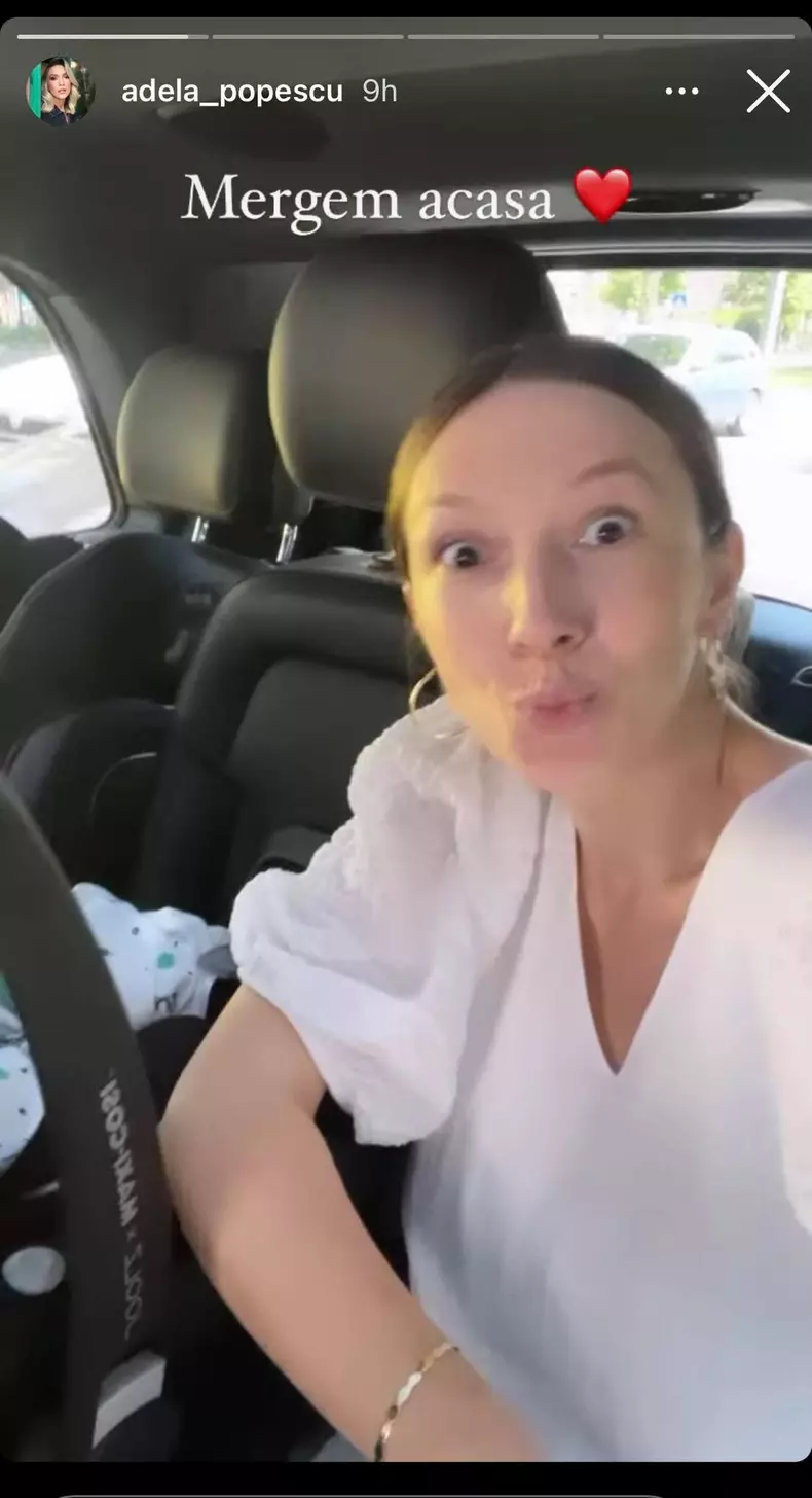 Adela Popescu a ieșit din spital! Ce reacție au avut frățiorii bebelușului (1)