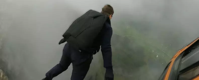 Tom Crusie reveals how he pulled off a stunning Mission Impossible cliff jump stunt in a new behind-the-scenes mini movie
