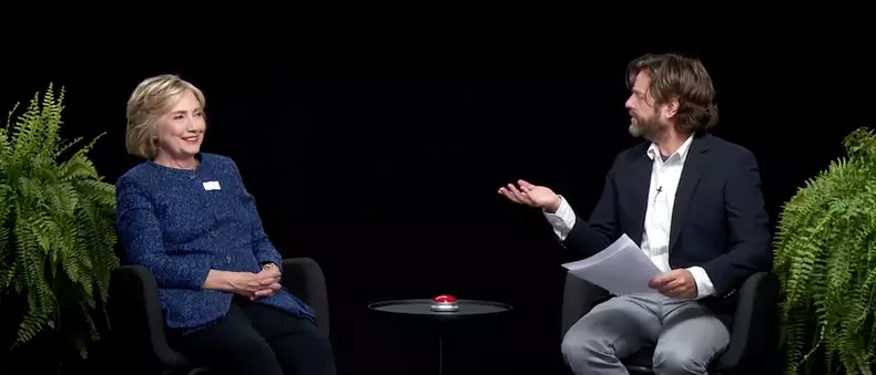 Hillary Between Two Ferns