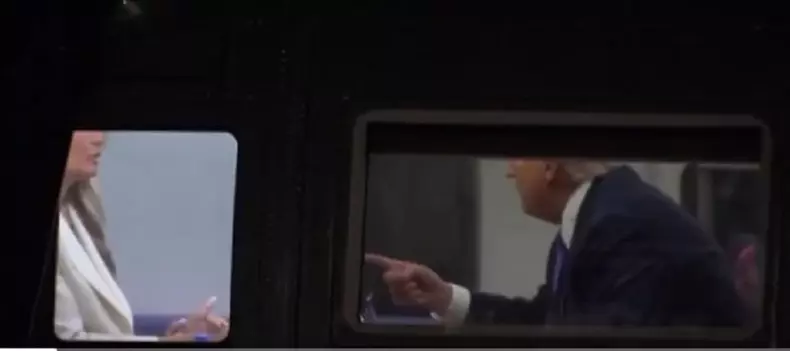donald si melania trump in avion