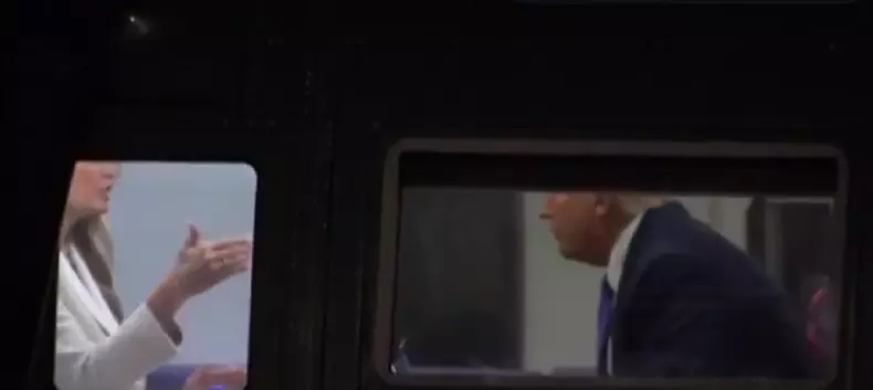 donald si melania trump in avion 2