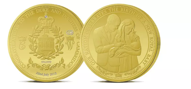 Commemorative coins for new baby prince