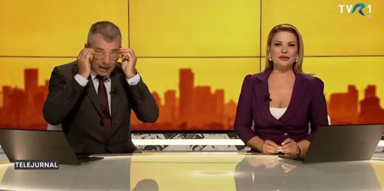 Eugen Rusu și Alina Stancu Gafă TVR 7