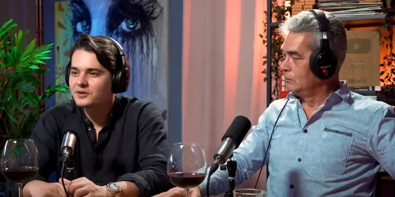 Selly și tatăl lui în podcastul „Acasă la Măruță”