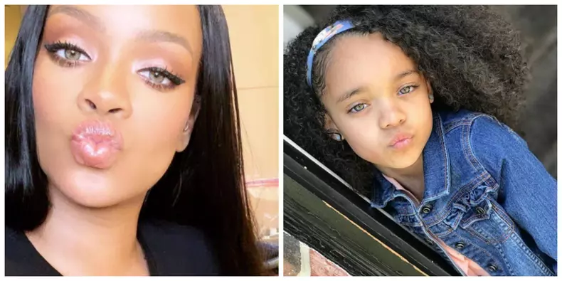 Rihanna și Ala'a, fetița care-i seamănă leit