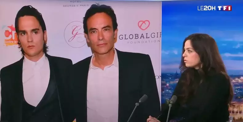 Captures d'écran d'Anouchka Delon qui a pris la parole face aux dernières accusations de son frère, Anthony sur le plateau du JT de TF1