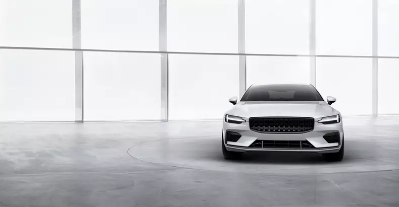 Polestar 1 white exterior, front