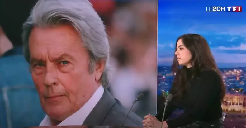 Captures d'écran d'Anouchka Delon qui a pris la parole face aux dernières accusations de son frère, Anthony sur le plateau du JT de TF1