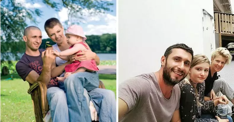 Dragoș Bucur, Dana Nălbaru și fiica lor, Sofia