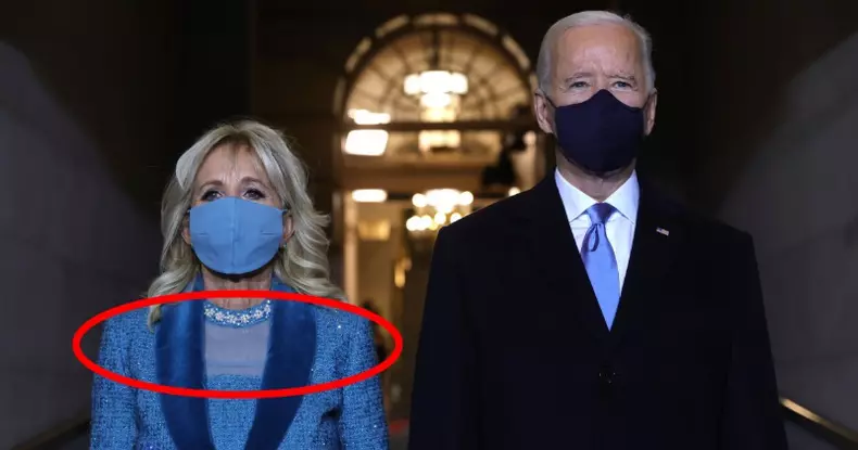 jill biden la investirea lui joe biden