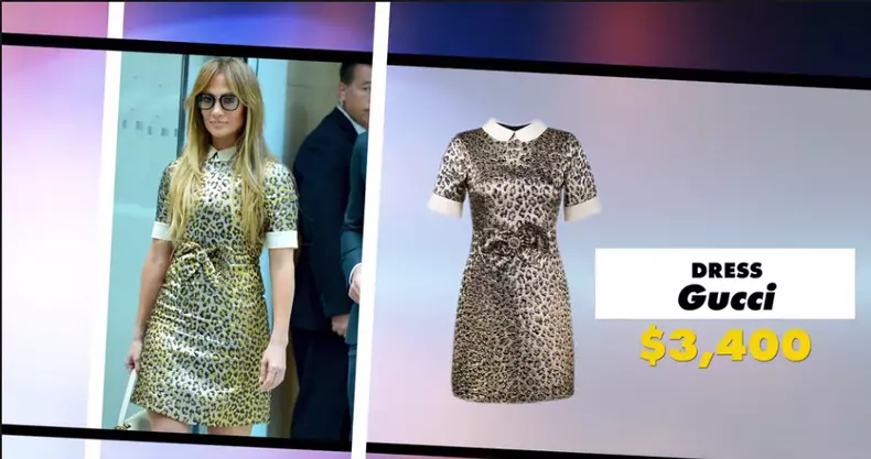 Superbul outfit Gucci purtat de Jennifer Lopez.