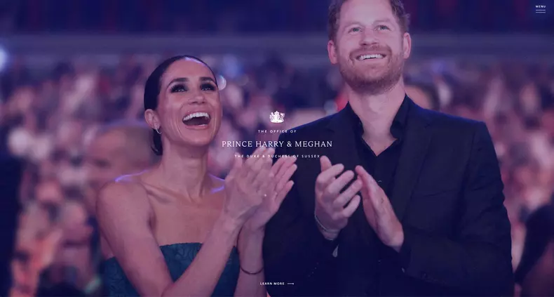 Harry And Meghan Relaunch Their Official Website