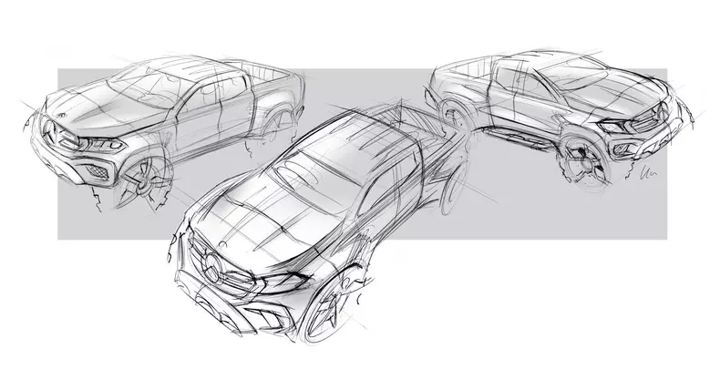 Mercedes-Benz X-Klasse – Designskizze