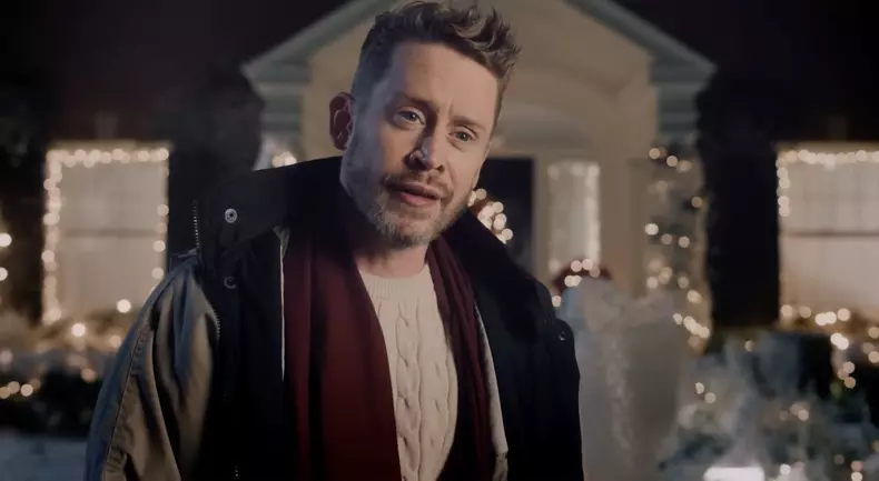 Macaulay Culkin home but not alone