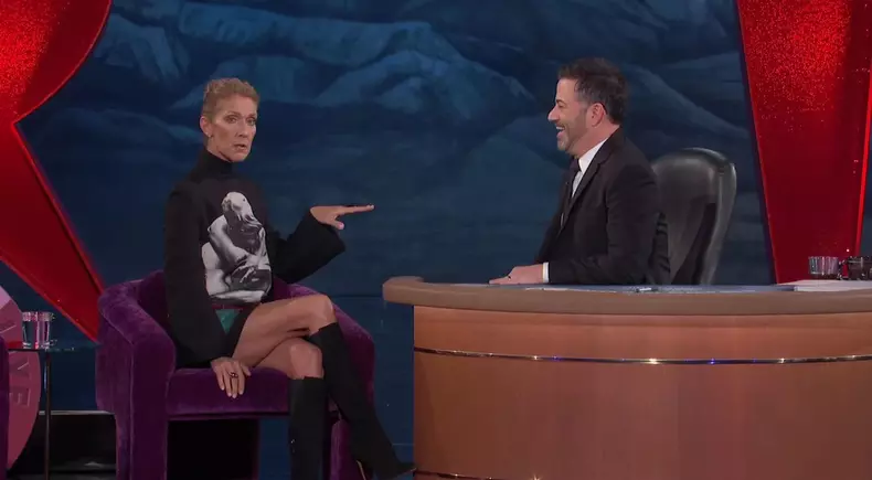Celine Dion discusses new world tour as she appears on Jimmy Kimmel Live!