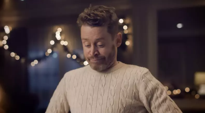 Macaulay Culkin home but not alone