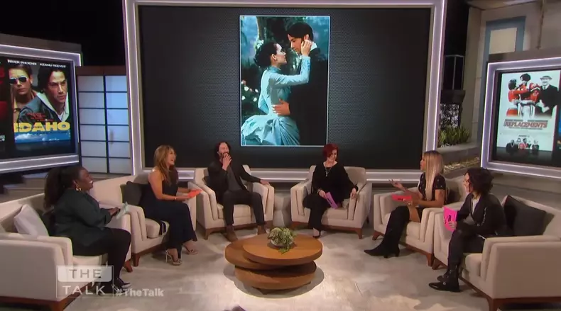 Keanu Reeves reveals on The Talk that Winona Ryder calls him 'husband' after a real priest 'married' them in the wedding scene for Dracula film
