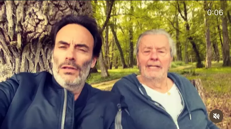 Alain Delon cu fiul lui Anthony