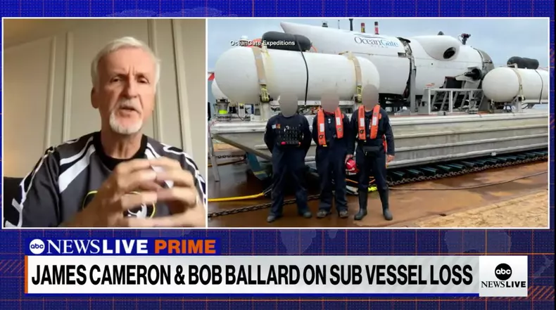 Le réalisateur du film Titanic, James Cameron, a parlé de la tragédie du submersible OceanGate