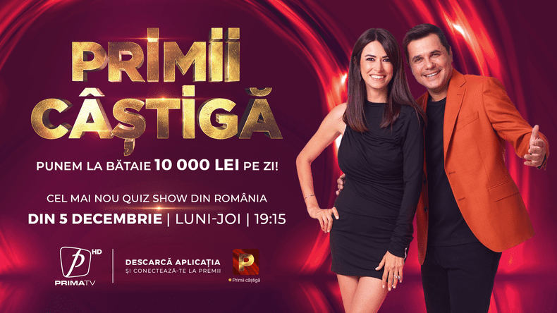 Premieră la Prima TV. Când începe „Primii câștigă”, emisiunea concurs prezentată de Cove și Diana Bart (1)