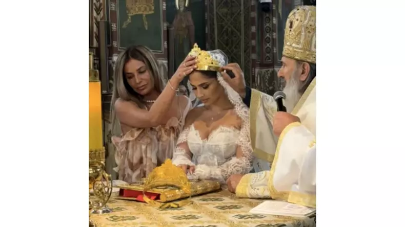 Viviana, soție Mirel Rădoi, la nunta lui Florinel Coman cu Ioana