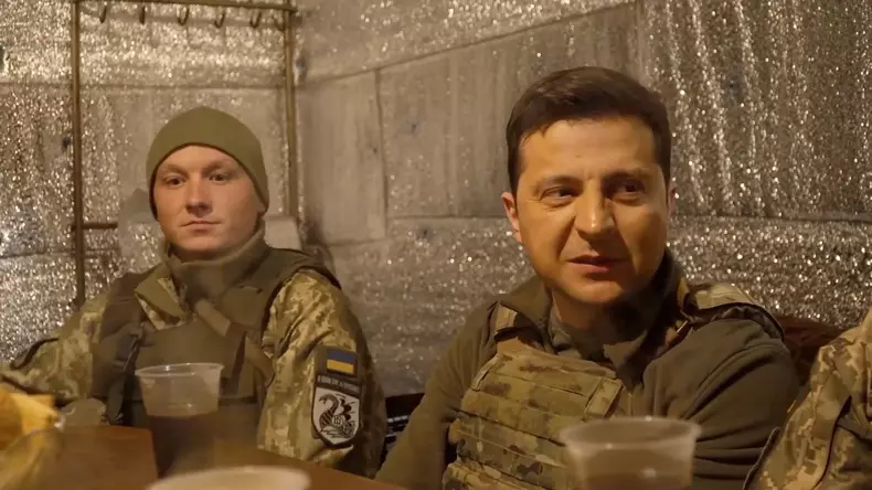 Ukraine President visits Border Patrol in Azov Sea, Ukraine - 16 Feb 2022