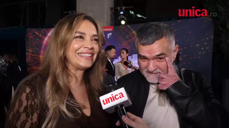 Leonard Doroftei și soția lui, Monica, oferind un interviu pentru Unica.ro, la avanpremiera „Power Couple România - La bine și la greu”, sezonul 2 (1)