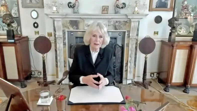 Camilla gives insight into London home during video conference call