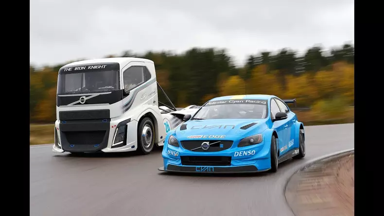 Volvo-Trucks-The-Iron-Knight-vs-Volvo-S60-Polestar-Two-titans-in-a-head-to-head-challenge