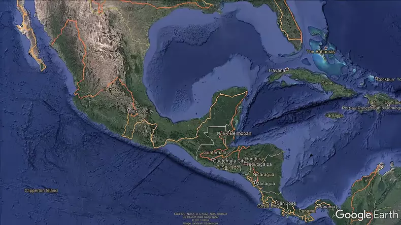 harta america centrala