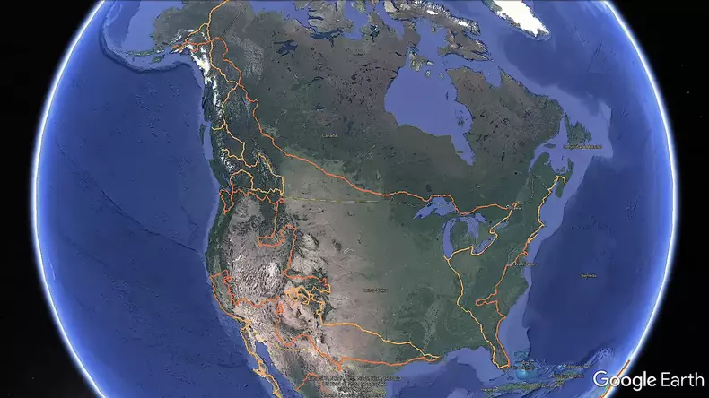 harta america de nord