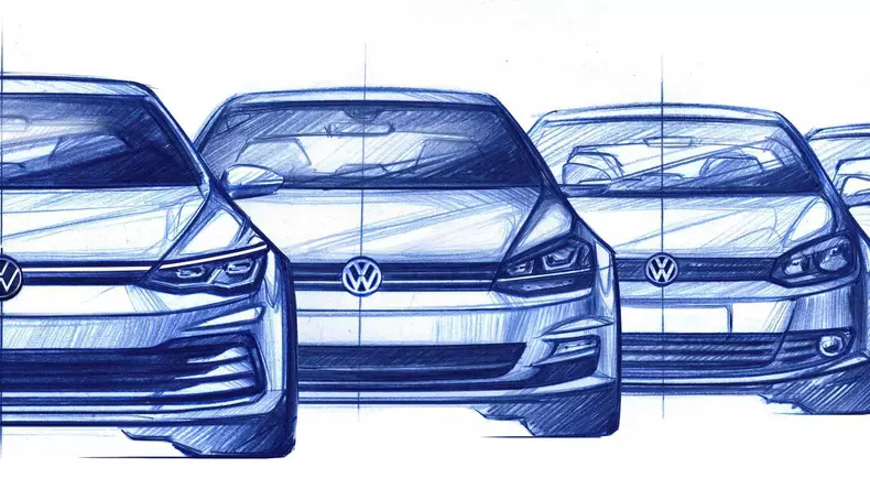 The all-new Golf (design sketch)