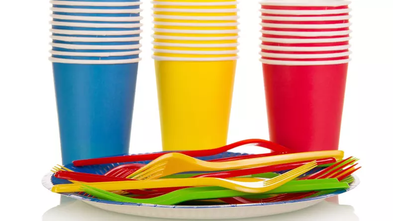 tacâmuri și farfurii din plastic