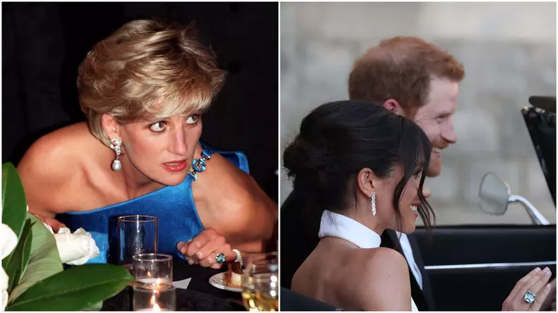 Inelul Aquamarine, purtat de prințesa Diana și de Meghan Markle