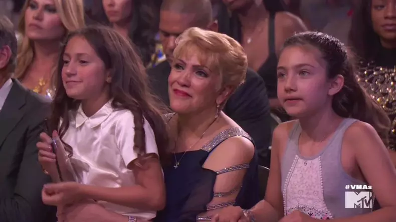 Jennifer Lopez chokes back tears as she gushes over her twins and calls Alex Rodriguez her 'twin soul' at the 2018 VMA Awards