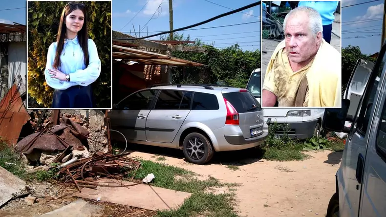 În medalion, Alexandra Măceșanu și călăul ei, Gheorghe Dincă