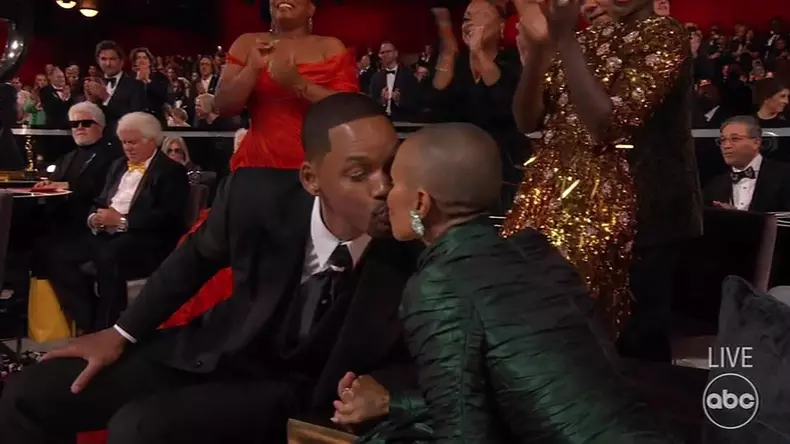 Will Smith turns on the tears as he uses Best Actor Oscar win speech to defend shocking on-air assault on Chris Rock for joke about wife Jada Pinkett Smith's 'GI Jane' haircut.
