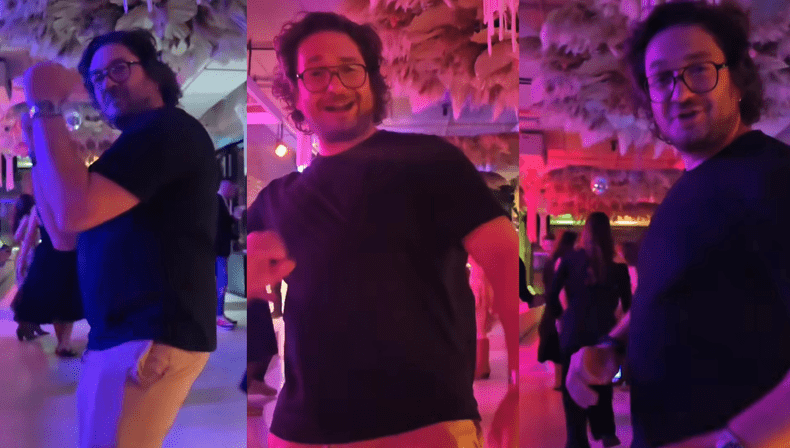 Imagini comice cu Florin Dumitrescu de pe ringul de dans. Soția juratului MasterChef i-a interzis să danseze în public „De aia evit să ieșim în locuri cu muzică”  VIDEO