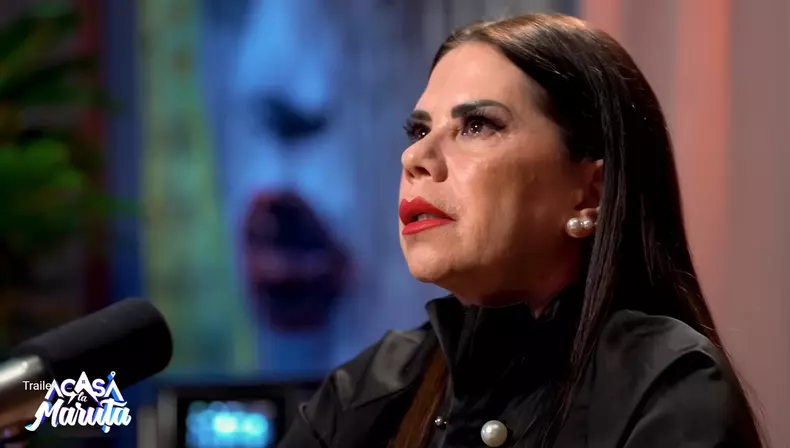 Lumința Anghel cu ochii în lacrimi în podcastul „Acasă la Măruță”, unde a vorbit despre copiii adoptivi (1)
