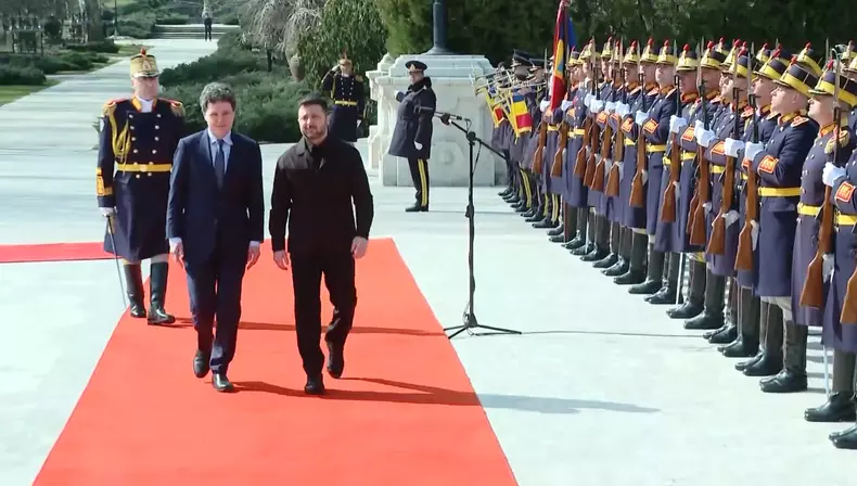 Nicușor Dan și Volodimir Zelenski la Palatul Cotroceni (2)