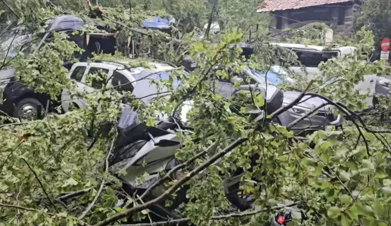 sfarsitul-lumii-in-sinaia-acoperisul-garii-a-fost-smuls-de-vijelie-si-aruncat-peste-dn1-copacii-rupti-sunt-purtati-de-apa-pe-strazi-987796