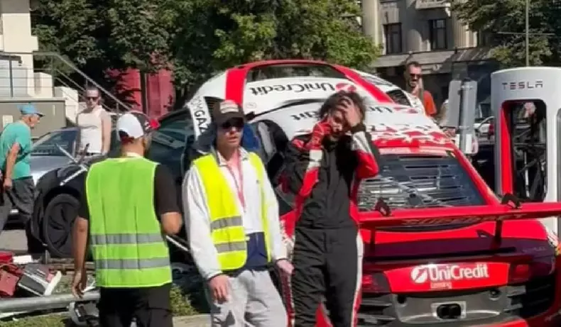 Marco Leu accident Timișoara Super Rally (1)