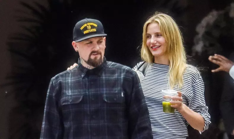 *EXCLUSIVE* Cameron Diaz and Benji Madden show some PDA after lunch at Bouchon