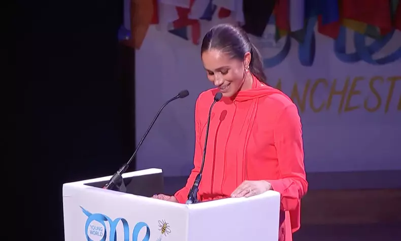 Meghan Markle's first public address in the UK since Megxit