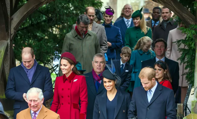 Familia regală britanică, la Sandringham de Crăciun, în 2018
