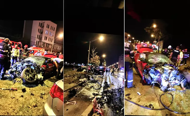 Mario Iorgulescu a făcut praf maşina de lux pe care o conducea, un Aston Martin de 300.000 de euro